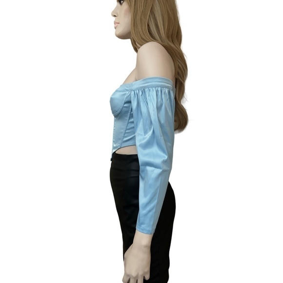 Fashion Nova Always Sweet Corset Bustier Top Sexy Blouse Off Shoulder Boned - Picture 5 of 16